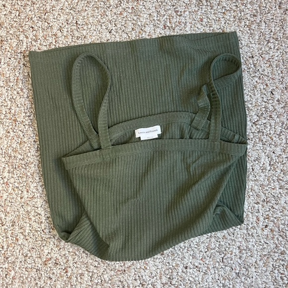 LOVERS and FRIENDS Bradian Dress Green Ribbed - Picture 4 of 4